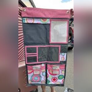 Thirty One 31 Pink Hanging Organizer Hang Up School Office Home 41" x 22"